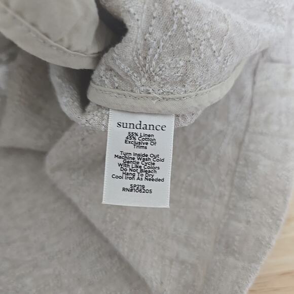 Sundance Blazer Natural Ivory Linen Cream Button Blazer Jacket Size Small Boho - Picture 4 of 10